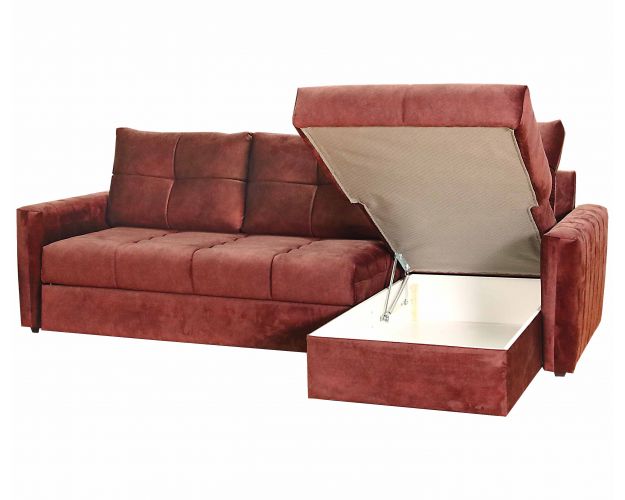 Угловой диван-кровать Дали бордо 